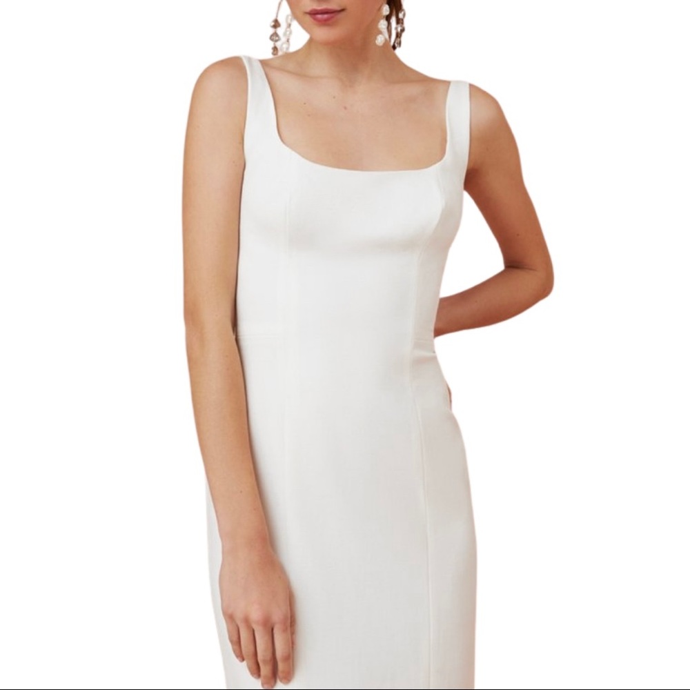 KEEPSAKE The Label Uptown Midi Dress Porcelain 6 - Picture 3 of 16